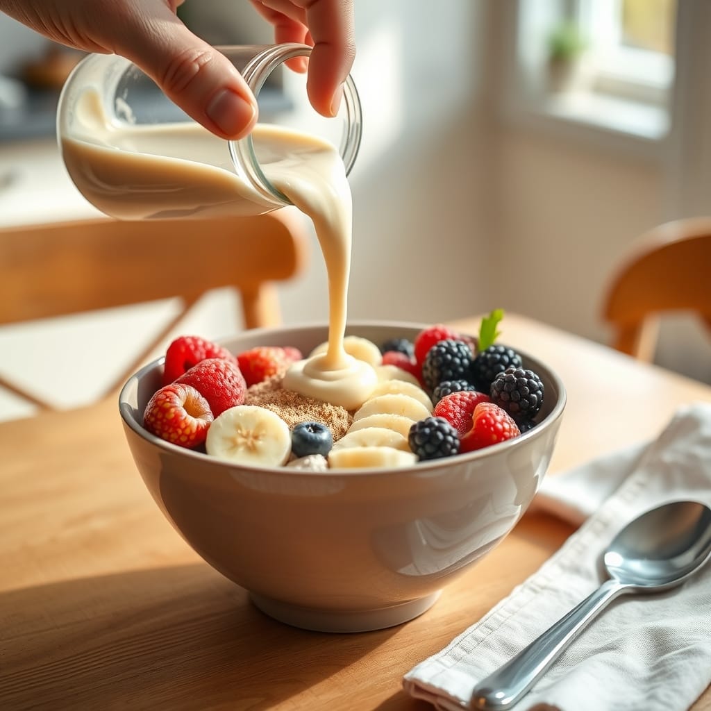 Orgain Organic Vegan Protein Powder Vanilla Bean in action