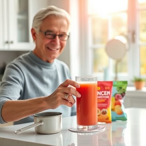 Juven Therapeutic Nutrition Drink Powder Including Collagen Peptides, Amino Acids, and HMB For Wound Healing Support, Fruit Punch, 30 Packets product view