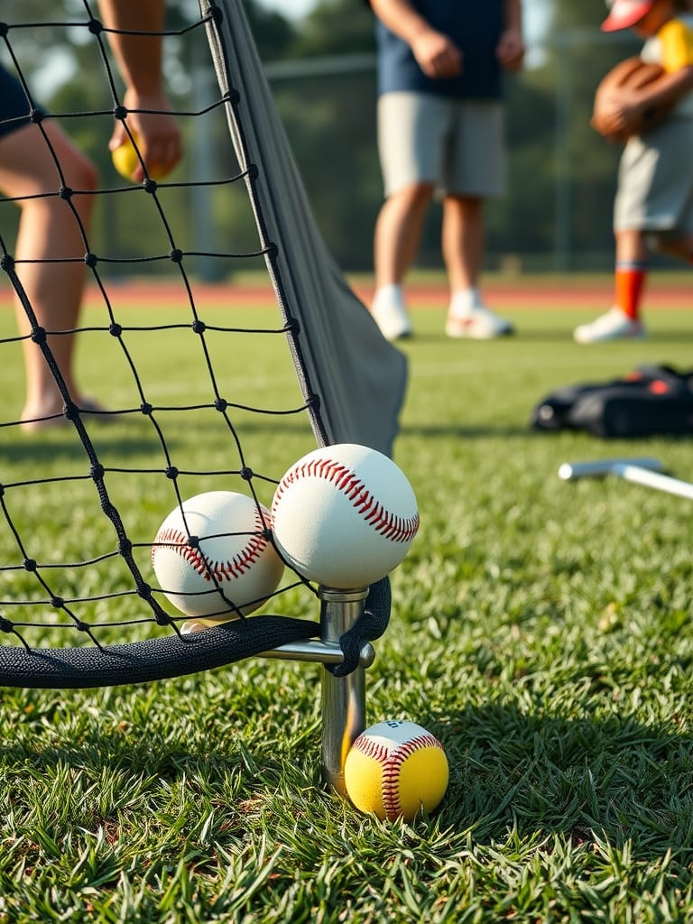 baseball net in action