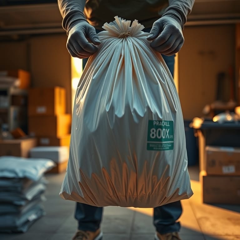 trash bags in action